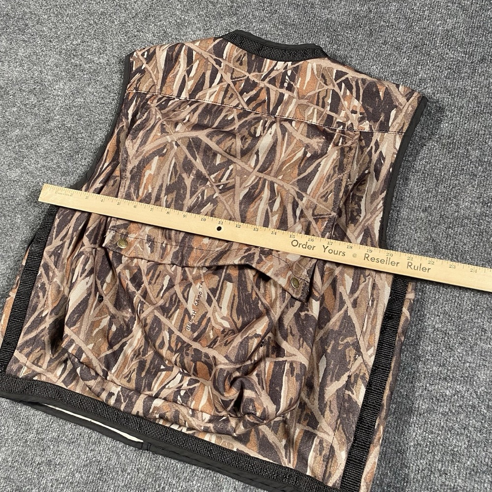 Vintage 90s Cabelas Brush Camo Pockets Hunting Vest Mens Medium Made in USA - Picture 7 of 7